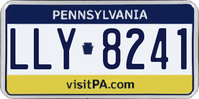 PA license plate LLY8241