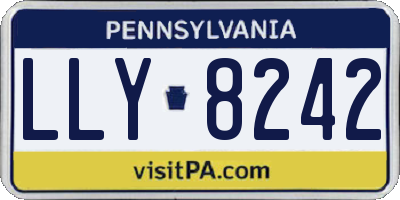 PA license plate LLY8242