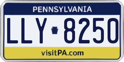 PA license plate LLY8250