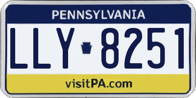 PA license plate LLY8251
