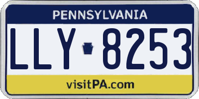 PA license plate LLY8253