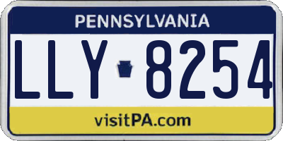 PA license plate LLY8254