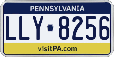 PA license plate LLY8256