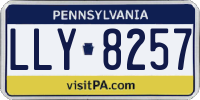 PA license plate LLY8257