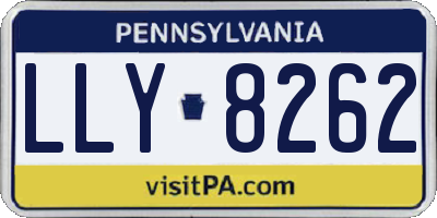 PA license plate LLY8262
