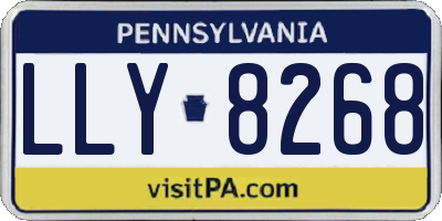 PA license plate LLY8268