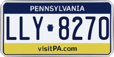 PA license plate LLY8270