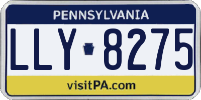 PA license plate LLY8275