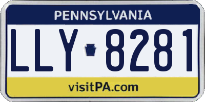 PA license plate LLY8281