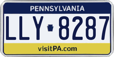 PA license plate LLY8287