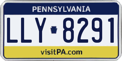 PA license plate LLY8291