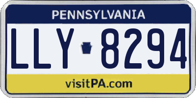 PA license plate LLY8294