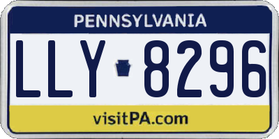 PA license plate LLY8296