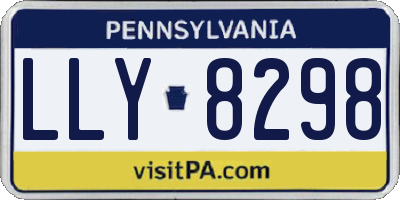 PA license plate LLY8298