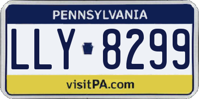 PA license plate LLY8299