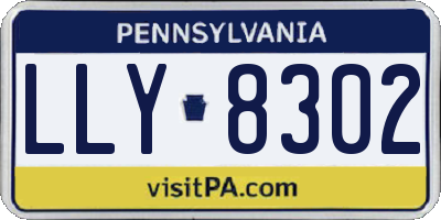 PA license plate LLY8302