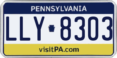 PA license plate LLY8303