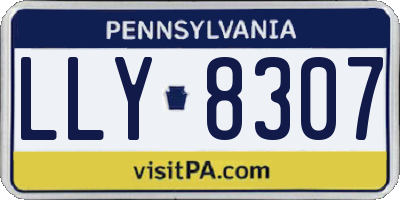 PA license plate LLY8307
