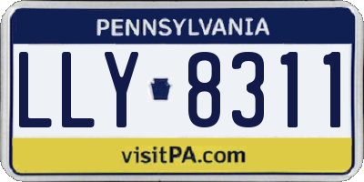 PA license plate LLY8311