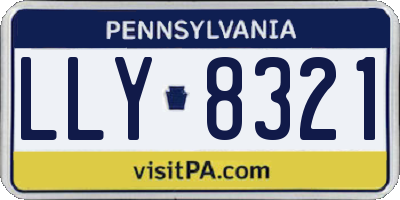 PA license plate LLY8321