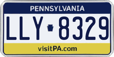 PA license plate LLY8329