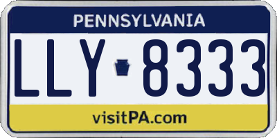 PA license plate LLY8333
