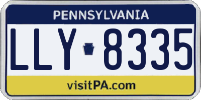 PA license plate LLY8335