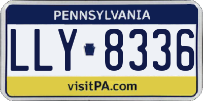 PA license plate LLY8336