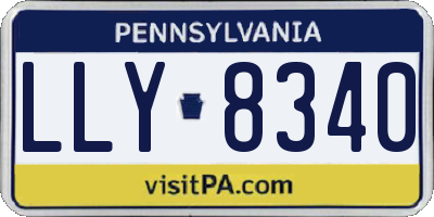 PA license plate LLY8340