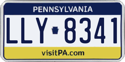 PA license plate LLY8341