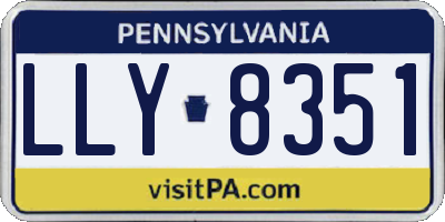 PA license plate LLY8351