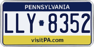PA license plate LLY8352