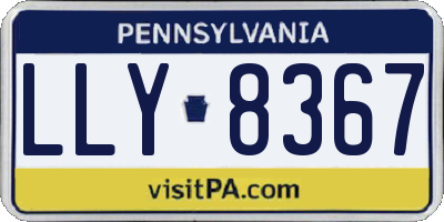 PA license plate LLY8367