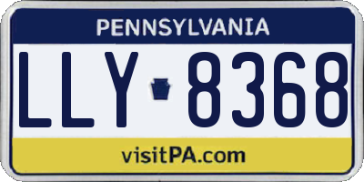 PA license plate LLY8368