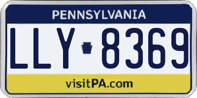 PA license plate LLY8369