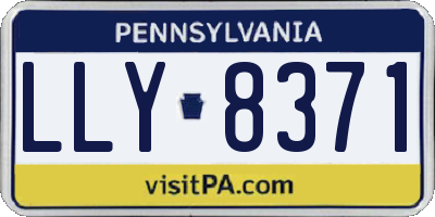 PA license plate LLY8371