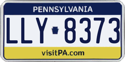 PA license plate LLY8373