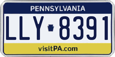 PA license plate LLY8391