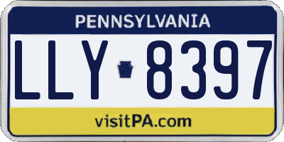 PA license plate LLY8397