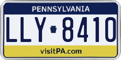PA license plate LLY8410