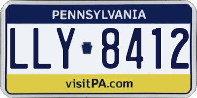 PA license plate LLY8412