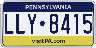 PA license plate LLY8415