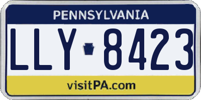 PA license plate LLY8423