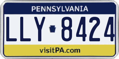 PA license plate LLY8424