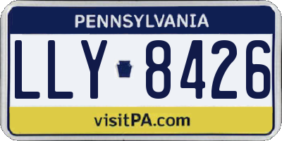 PA license plate LLY8426
