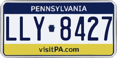 PA license plate LLY8427