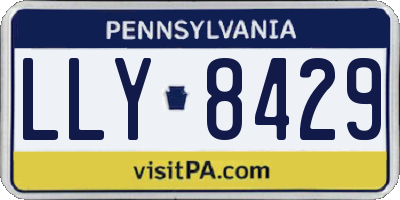 PA license plate LLY8429