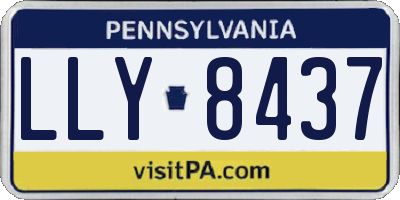 PA license plate LLY8437