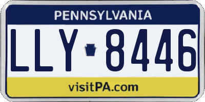 PA license plate LLY8446