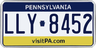 PA license plate LLY8452